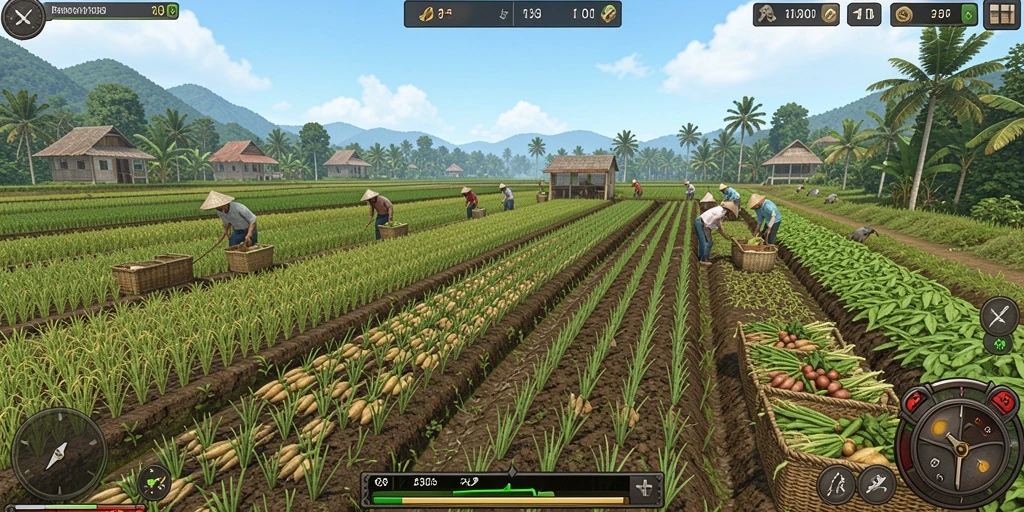 Screenshot RPGAME menampilkan menu pilihan misi yang beragam.